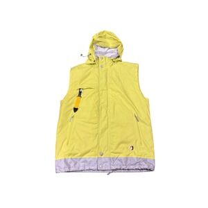 Wellensteyn Strandweste Vest Multi Pocket Hideaway Hood Yellow Polyurethane Sz L